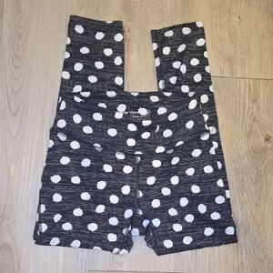 Outdoor Voices Kids Black and White Polka Dot Leggings
